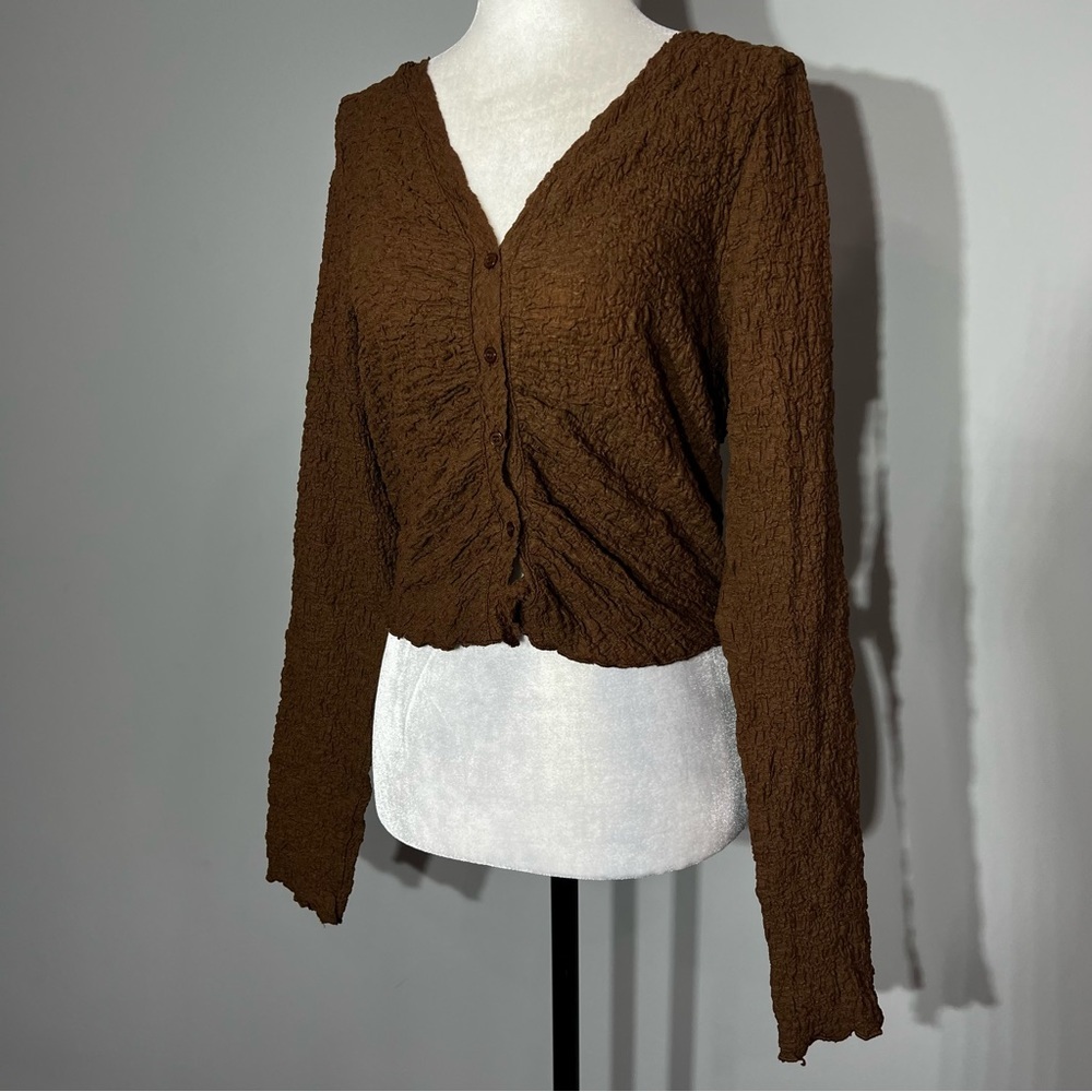 NWT Miss Love Cropped Long Sleeve Cardigan - Picture 3 of 13